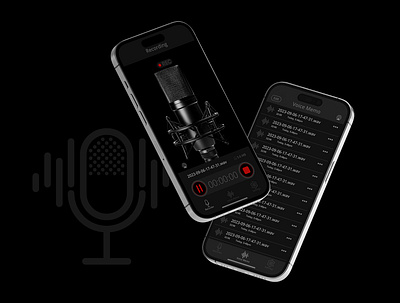 Voice Memo App app audio recorder graphic design ux voice recorder