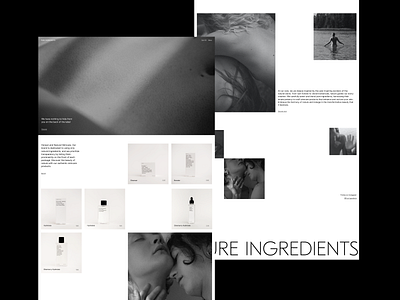 Pure Ingredients Home page Issue 06 cosmetics design ecommerce editorial home homepage layout minimal sustainable ui ux uxui web web design