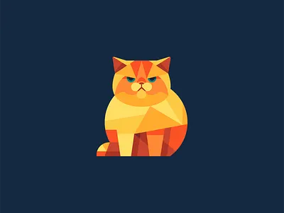 Exotic Shorthair Cat Logo branding cat colors cute design exotic geometric icon identity illustration kitty logo mark mascot pet playful shorthair symbol vector vet