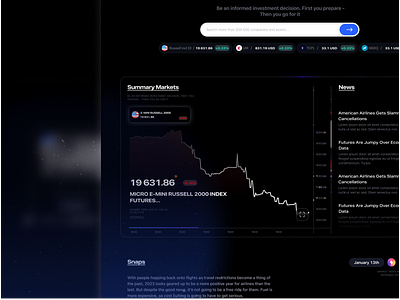 Search & chart page UI chart concept crypto figma trading ui ux