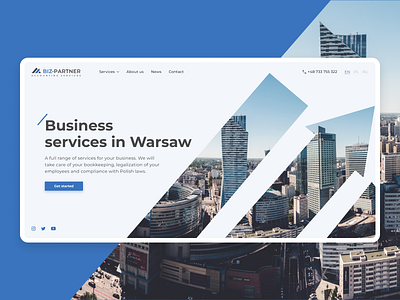 BIZ-Partner - Website for accounting outsourcing company accounting branding ecommerce experience finance free interaction interface landing page product research service ui ux web website