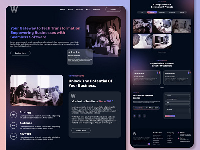 Software Company Landing Page appdesign code codereview coding design hosting productdesign seo softwarearchitecture softwaredevelopment softwareengineering tech ui uiux uiuxdesign userexperience userinterface webdesign