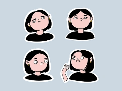 Facial expressions | Stickers design cartoon cartoon character cartoon design cartoon emotions character design chatacter illustration digital illustration emotions facial expression illustration stickers