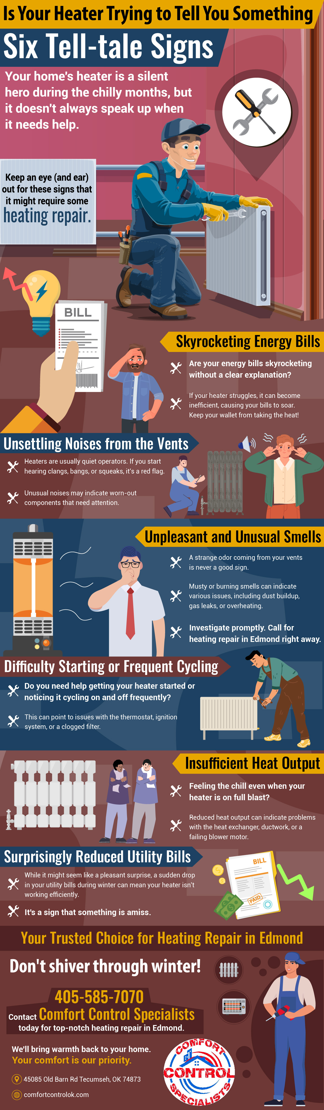 Is Your Heater Trying to Tell You Something: Six Tell-Tale Sign heating repair edmond