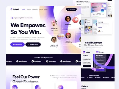 Find Professional Talent Landing Page Website Design agency business company digital jobs landing page marketing saas talent ui design web design website