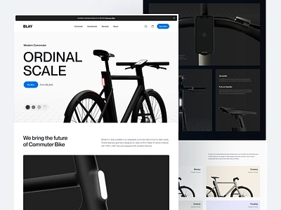 Blay - Landing Page bicycles bike clean commuter design dipa inhouse ecommerce landing page marketing marketing website minimalist modern ordinal site ui user interface ux web design web site website