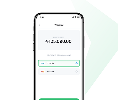 Withdrawal Section design fintech ui ux