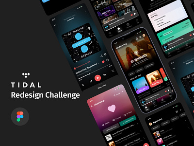 Tidal Mobile App Redesign android design ios minimal mobile design music player ui ux