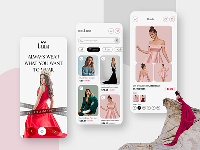 eCommerce Cloth App app design branding catalouge cloth app clothes clothing dresses dressing ecommerce ecommerce business eshop fashion store marketplace mobile app design online shop online store shopping shopping app store uiux