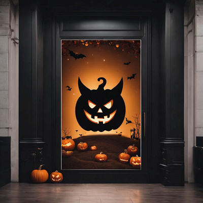 Halloween-themed door decoration skeleton