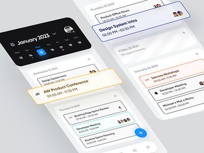 Setmore | Mobile Calendar Concept anywhereworks calendar calendar app clean date date picker design event interface meeting meeting app mobile planning product design schedule scheduling app service time ui ux