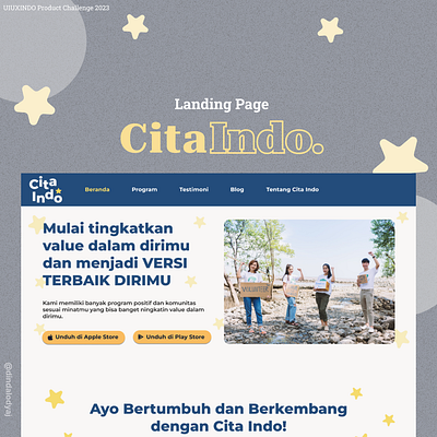 Cita Indo Landing Page design landing page product design ui uix user experience user interface web web design