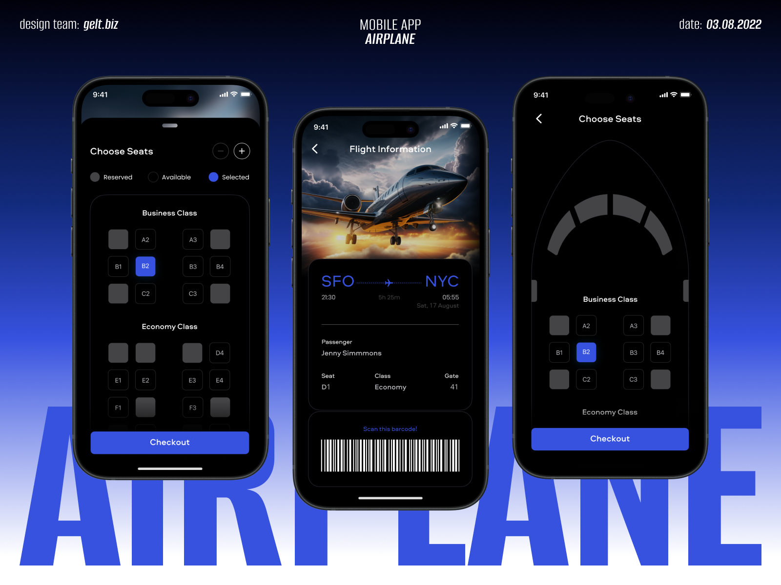 Flight Book App airplane booking mobile ui