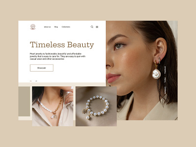 First page of the jewelry website design design concept first page jewelry web design website