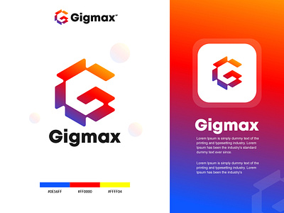 Gigmax ai app application branding creative logo design g letter logo g logo gig gradient logo graphic design logo logo design logo designer modern logo software tech technology ui website