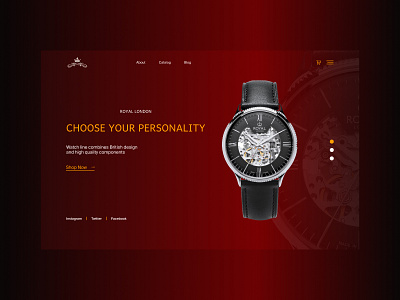 Design concept for a watch website design design concept first page men watch watch watch store web design website