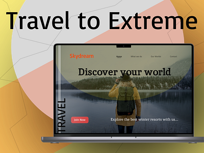 Travel Agency Website Design agency booking color contact discover dream extreme far hill macbook near plane sea sky ticket train travel ui ux website