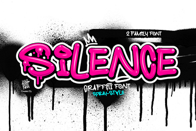 Silence Font font font design graffiti font typography