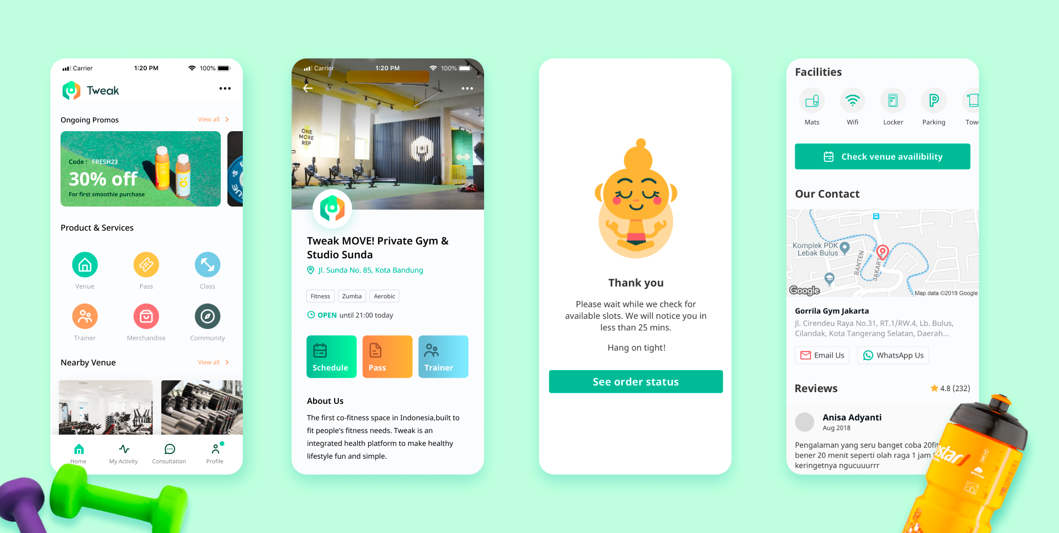 Tweak Move! - Healthy Lifestyle App 3d app design blender exercise app fitness fitness app gym gym app logo mobile design mobile ui motion graphics personal training uiux uiuxdesign