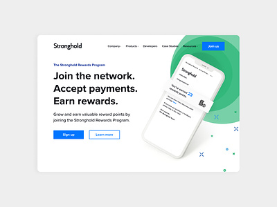 Web Design for Stronghold® Rewards Program blockchain design fintech ui web design webflow