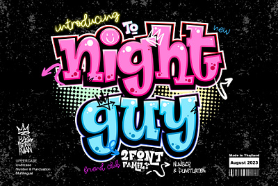 Night Guy Font font design font family graffiti font handwritten font