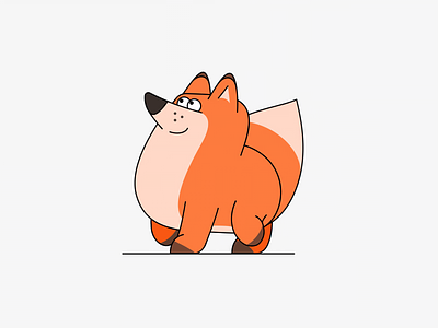 Foxwise 🦊 - Walk Cycle Animation 2d ai animal animation character concept edtech educatiom fox illustration walkcycle