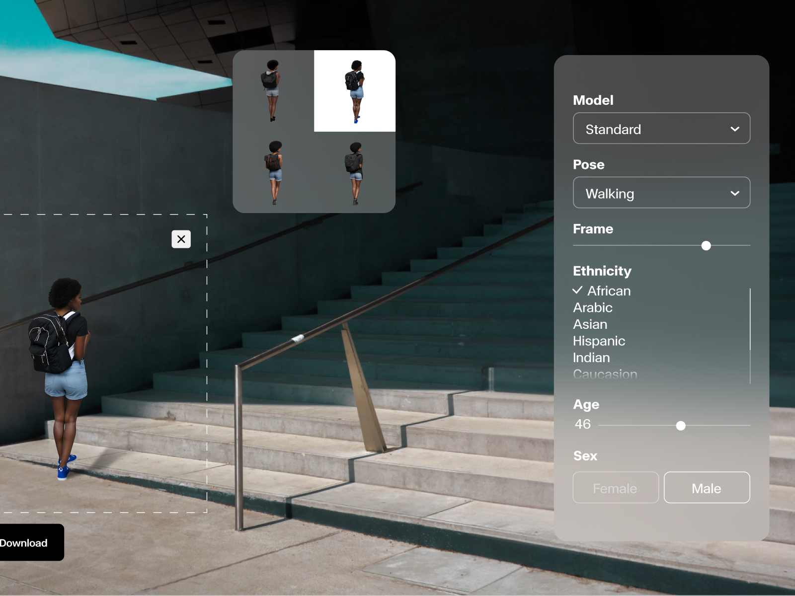 Example of Gendo: User Interface