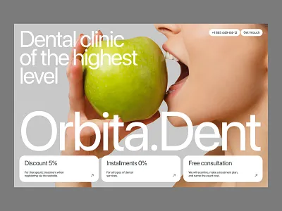 Orbita.Dent — Dental Clinic aesthetically apple big typography business clean clinic concept dental dental clinic design homepage landingpage medicine minimal swiss style trending ui web web design webdesign