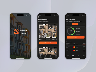 Second Floor - Website & Mobile App for Real Estate logo product design property real estate ui web design