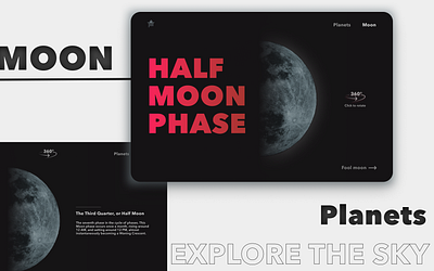 Educational website about space 3d branding concept design desktop education gradient logo typography ui website