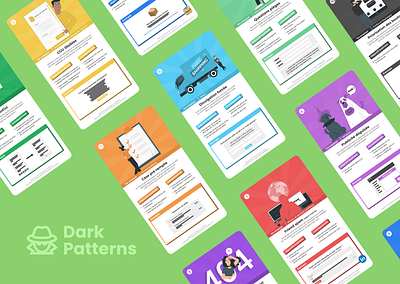 Cards - Dark Patterns cards graphic design patterns