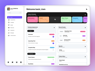 School Management System Concept concept design digital products graphic design management school ui