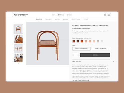 Product cart design furniture store landing page product cart design shopping cart design ux ui webdesign website
