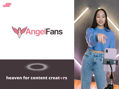Brand style for AngelFans adult angelfans fancentro logo design onlyfans onlyfans creator onlyfans logo paid content