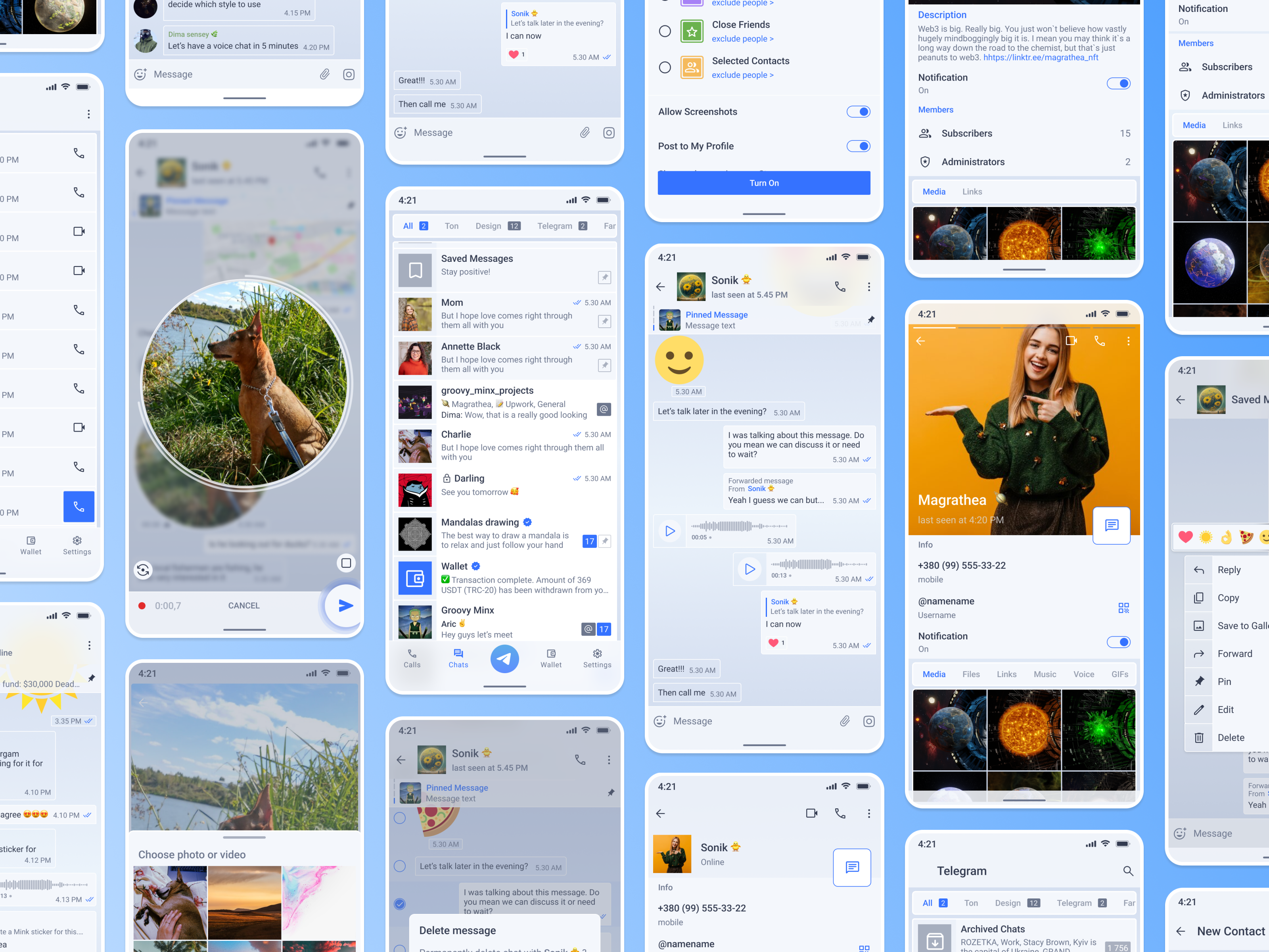 Telegram design contest 2 android animation contest design figma mobile navigation nft telegram ton ui ux wallet web web3