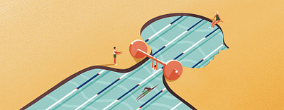 Just Swim Magazine conceptual design editorial editorialillustration health illustration swimming