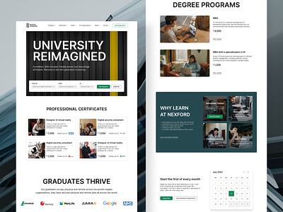 Ways to reflect branding courses desktop illustration landing page social ui design university ux design web