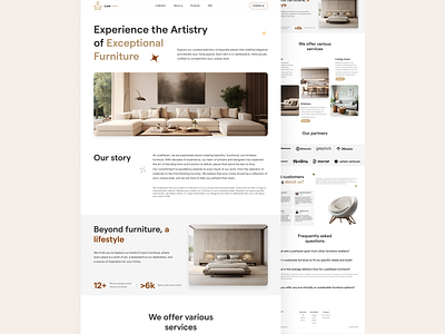 Luxury Furniture Landing Page branding bright clean design figma furniture furniture landing page illustration landing page landing page design luxury minimal product design ui ui design ux design