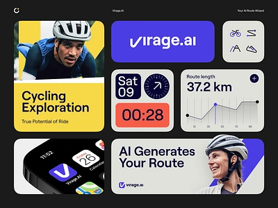 Virage.AI: Tracker branding activity artificial intelligence cycling health health tracking sports tracker tracking