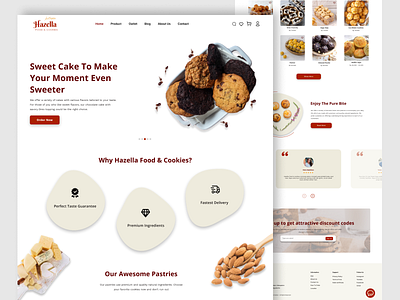 Bakery Landing Page - UI Design app design design illustration landingpage ui ui ux ui design ux design web web design