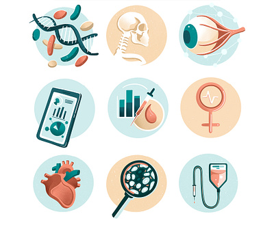 Healthcare Icons branding design health icons illustration medical