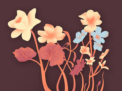 Second Nature brushes flowers grain heart illustration leave nature plants texture veins