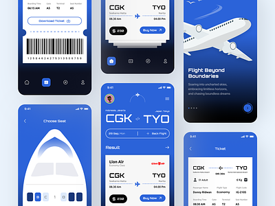 Flying Right - Flight Ticket Booking Mobile App air ticket airplane app app design booking app clean design design flight flight mobile app flight ticket booking flight ticketing mobile app designs online booking popular ticket ticket app ticket booking ui ui ux ux
