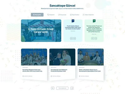 News Section clean corporate layout municipality news ui web website