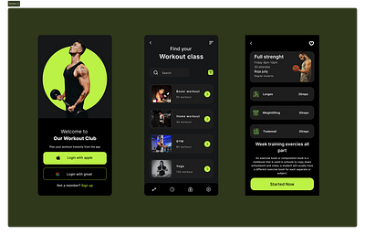 Work Out And Fitness App fitness fitness ui graphic design mobile app motion graphics ui ui design workout workout ui