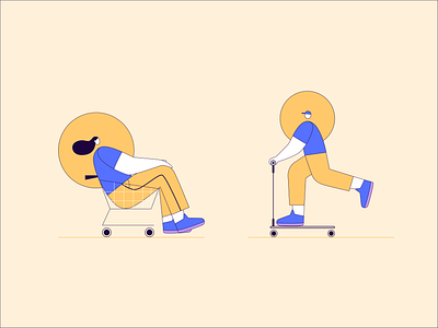 Playtime Joyrides adventure cart design dribbble fun graphic illustration leisure minimal mobility playtime recreation retail retailtherapy scooter shopping thersapy ui ux vector