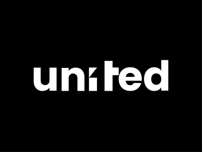 united hidden lettermark logo logo mark negative space number one union united word wordmark