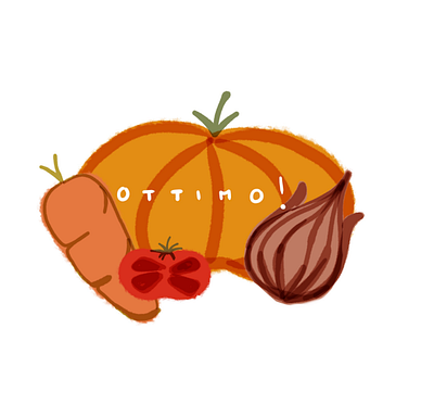OTTIMO! branding design di digital art graphic design illustration typography