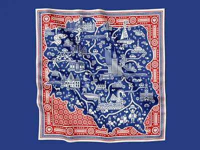 Poland Pocketsquare fashion graphic design pocketsquare scarf