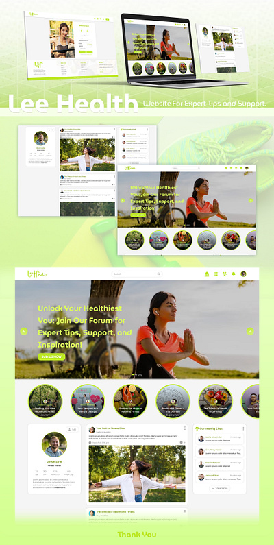 Web Design of Ultimate Health and Fitness Support Hub figma fitness fitness website health healthcare landing page ui design uiux web design